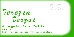 terezia derzsi business card
